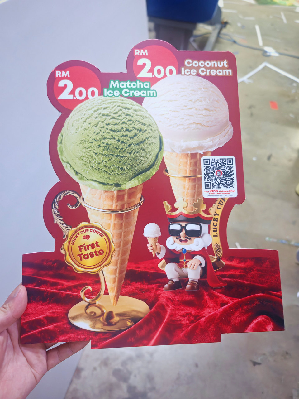 Ice cream promotional cutout